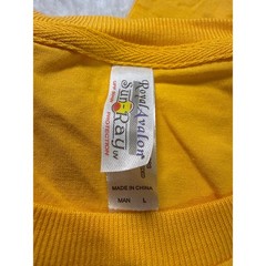 Royal Avalon Sun-Ray UV Protection Bamboo Blend T-Shirt Mens Large Yellow Solid