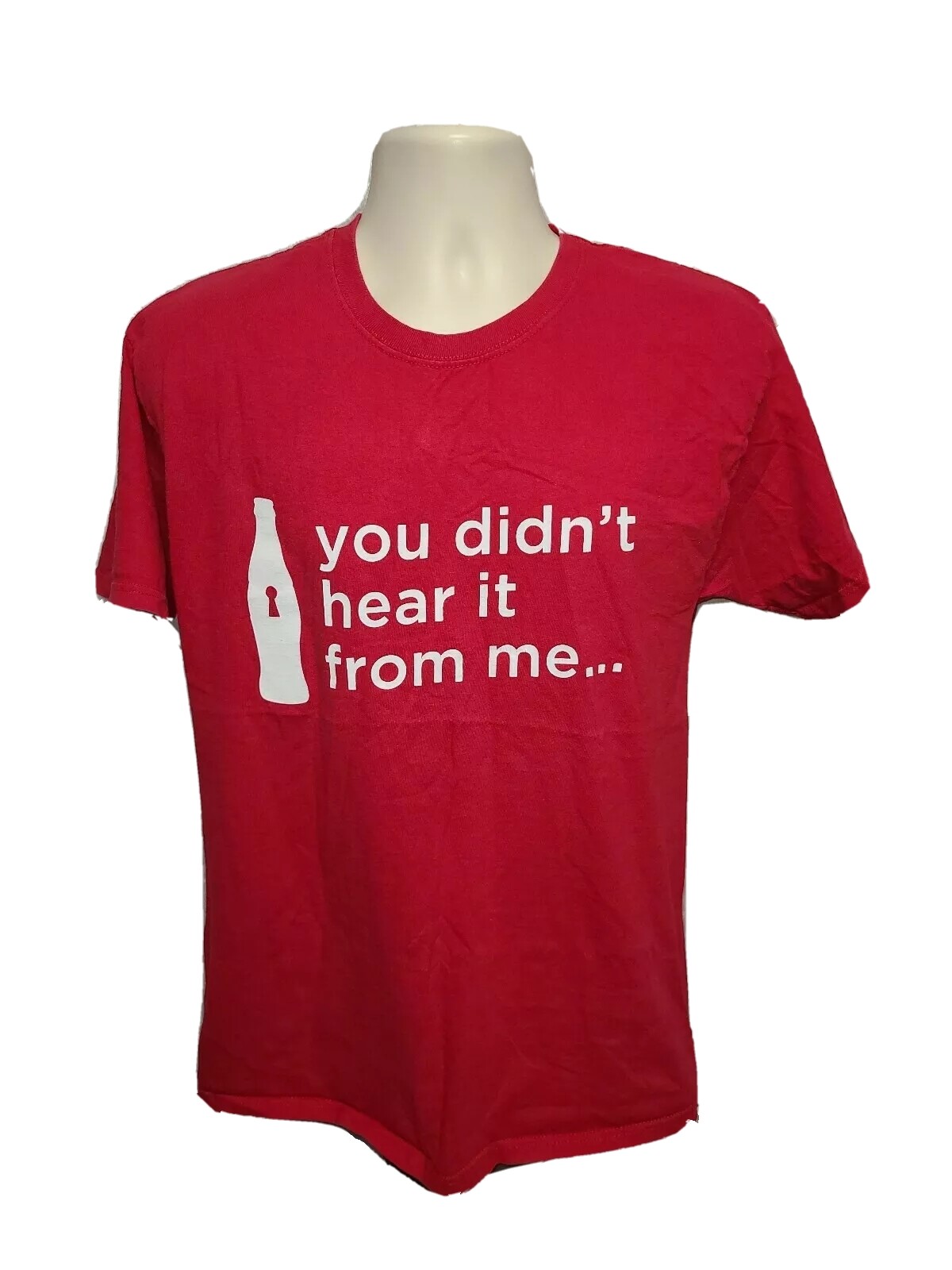 Coca Cola You didnt Hear it from Me Adult Large Red TShirt gallery