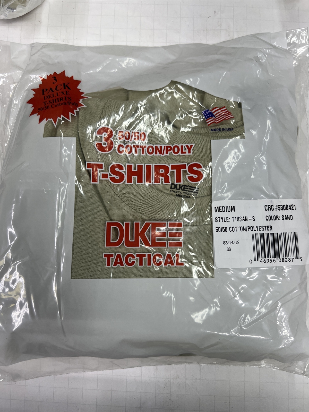 USGI Army Duke Sand 50-50 Crewneck Uniform Tactical T-shirt USA Medium 3pk NEW gallery
