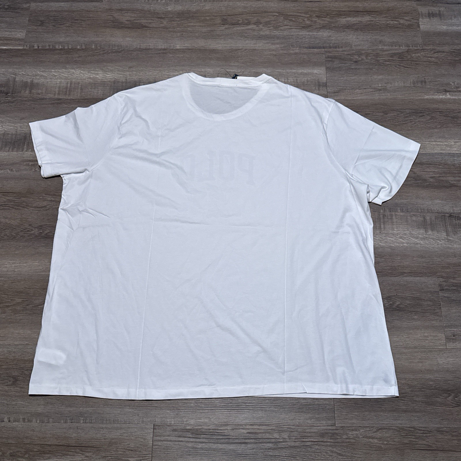 Polo Ralph Lauren White Short Sleeve Logo Jersey Tee Shirt Men's 5XLT 5XL TALL gallery