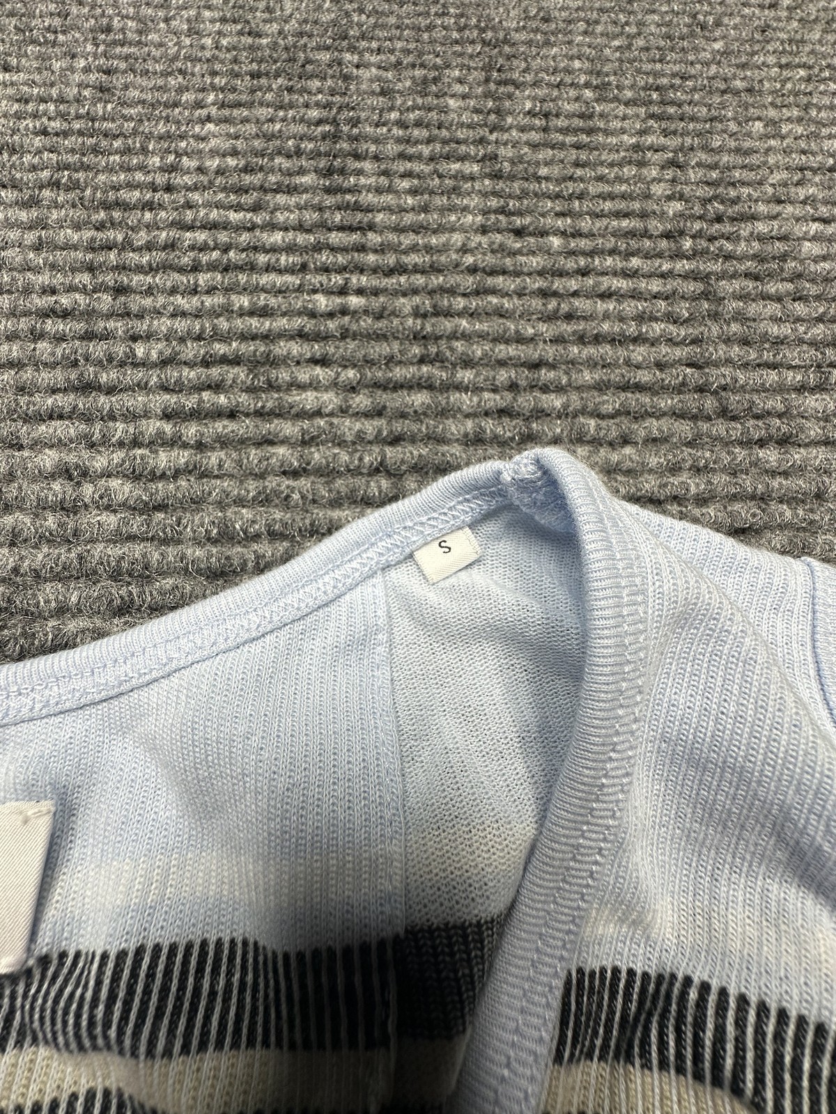 Saturdays New York City Tank Top Mens Small Sky Blue Stripe Nick S Lightweight gallery