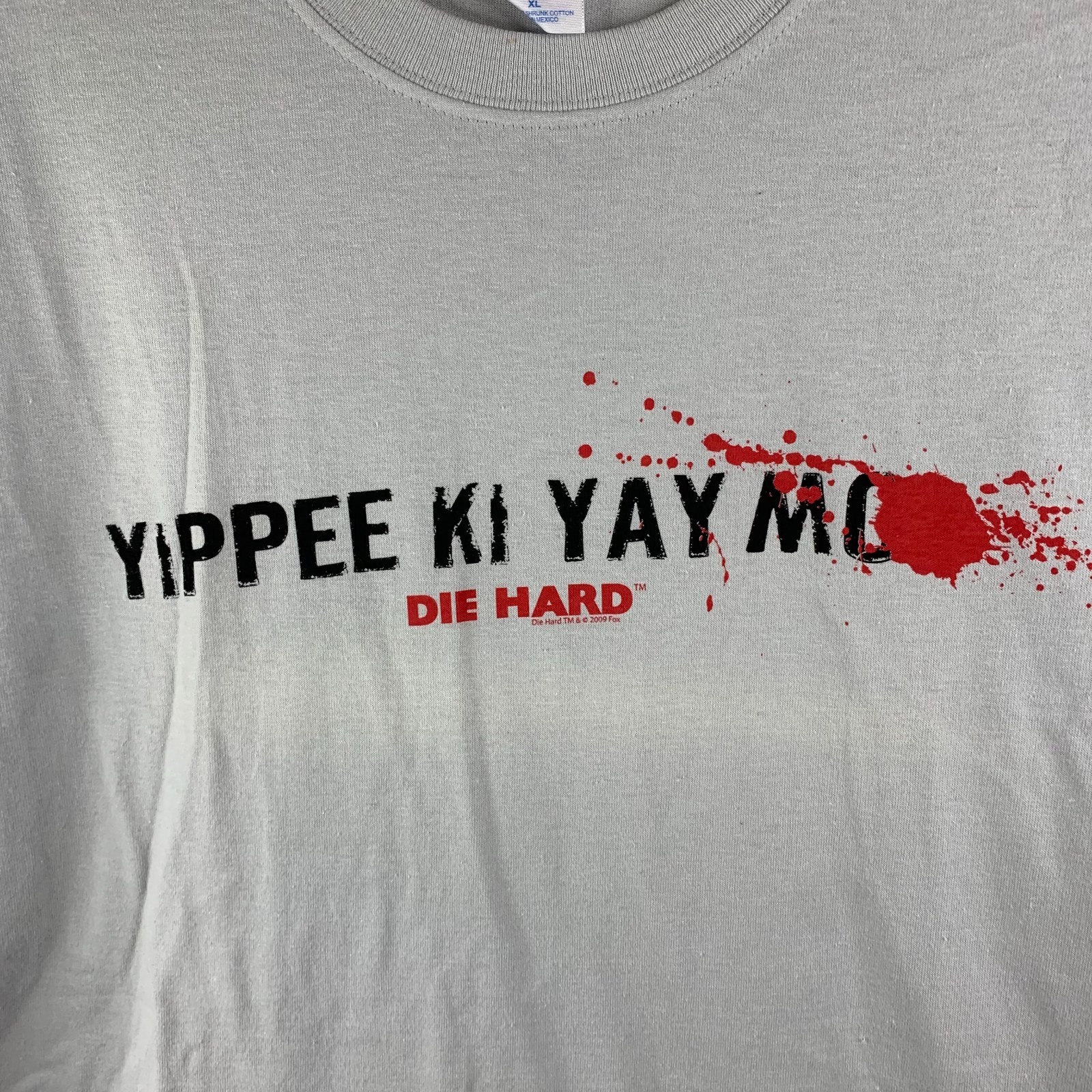 Vintage 2009 Die Hard Grey Movie Promo T Shirt 2000s Y2K Yippee Ki Yay XL gallery