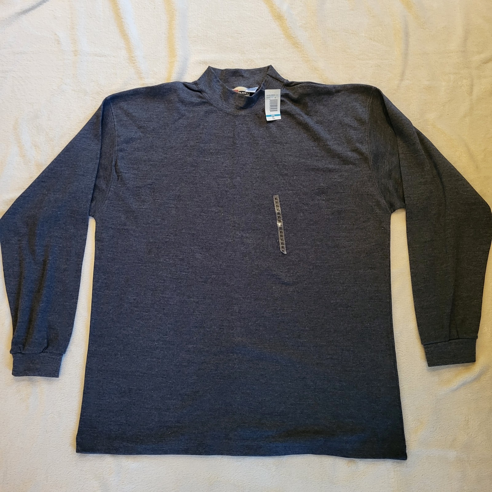 Vintage BCC Blues Navy Blue Long Sleeve T-Shirt, XL, High Neck, Cuff Sleeves gallery