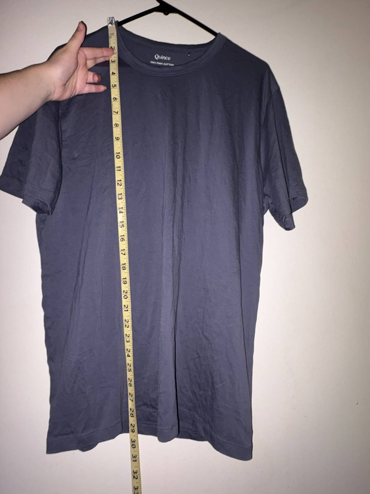 Quince 100% Pima Cotton Luxe Touch Tee Shirt Deep Navy Men's Sz L Crew Neck S/S gallery