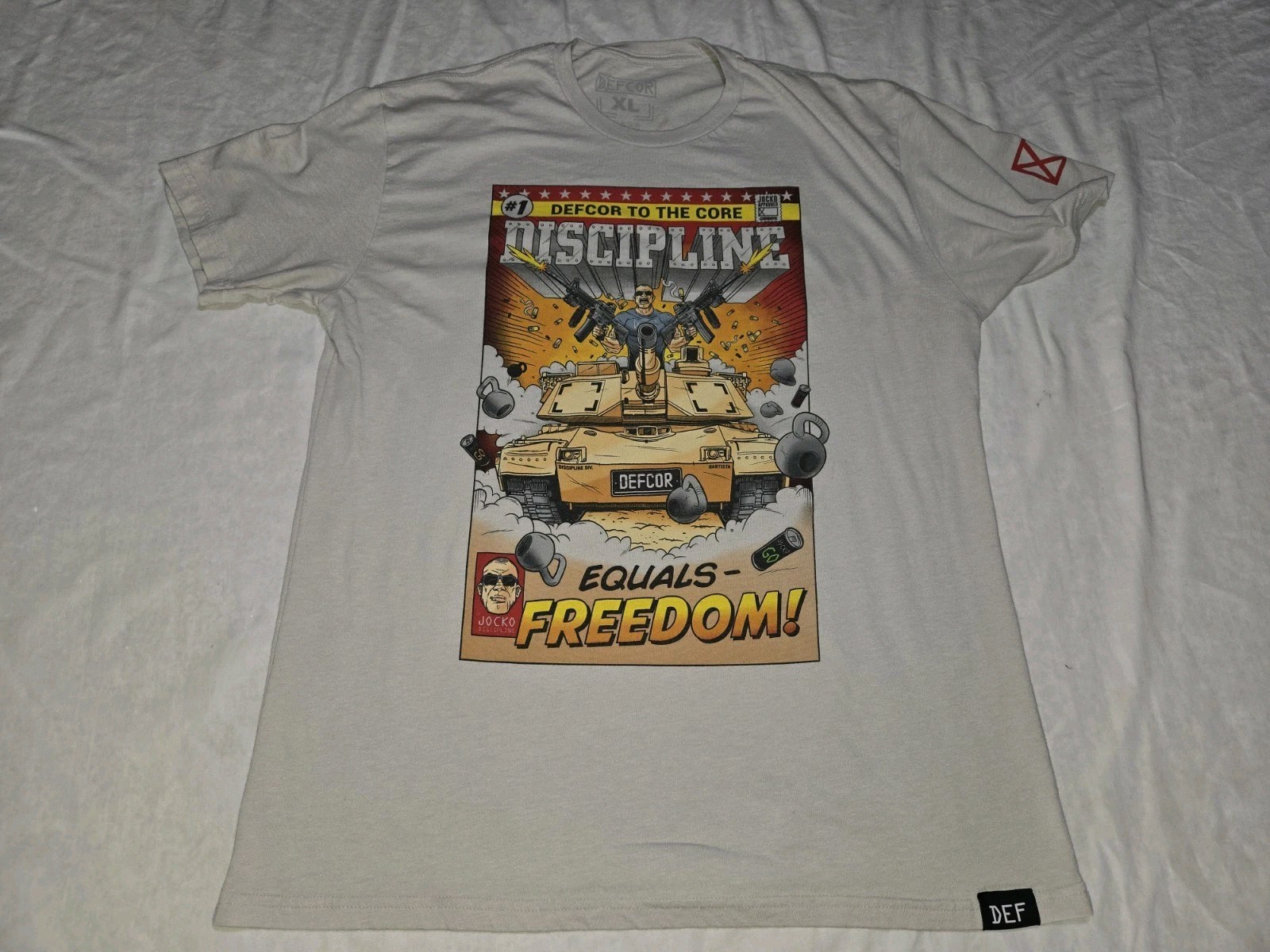 Defcor to the Core Discipline Equals Freedom Comic Shirt XL gallery