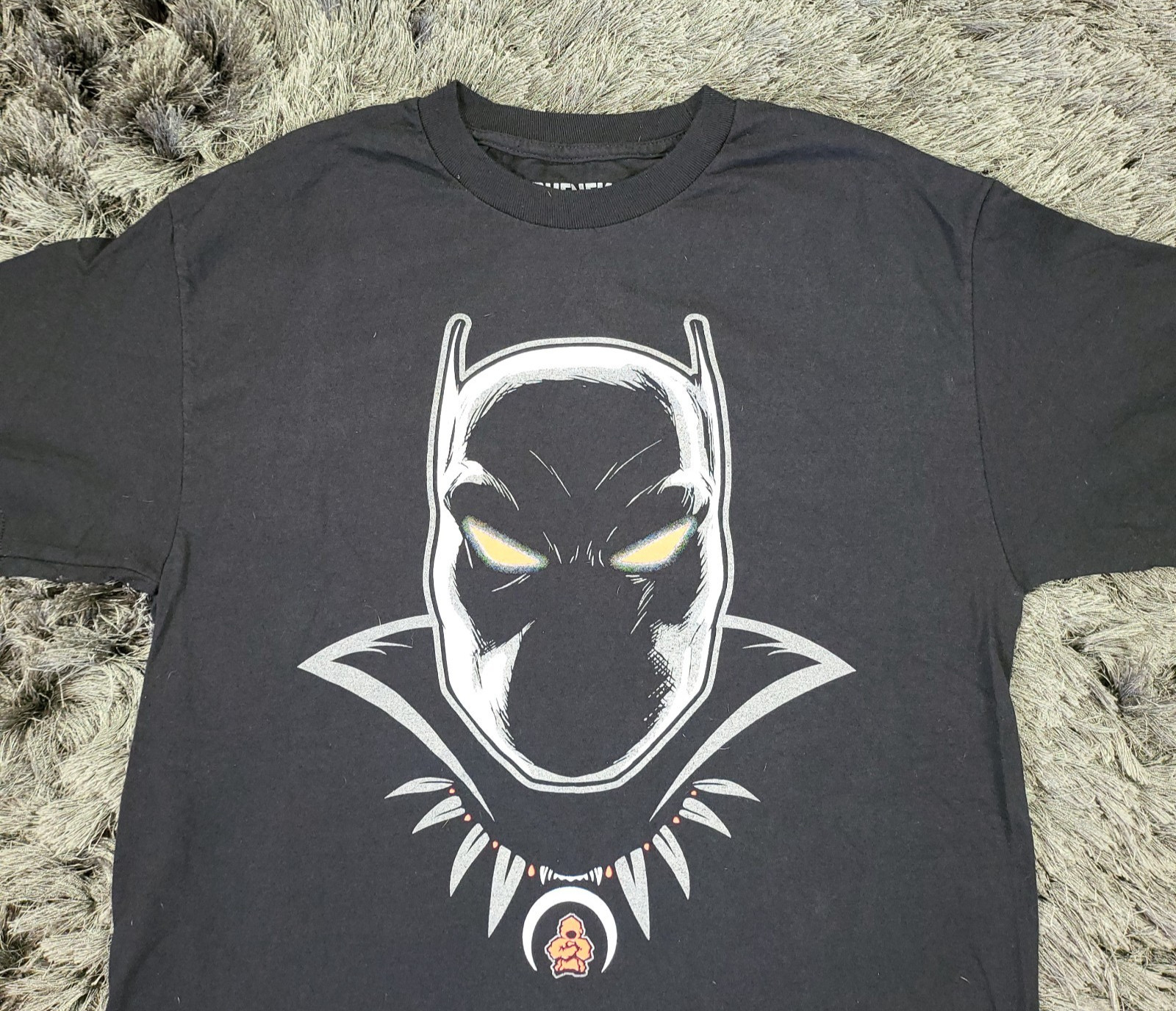 Rufnek T-Shirt Mens Large Black Panther Marvel Short Sleeve Cotton Pullover Logo gallery