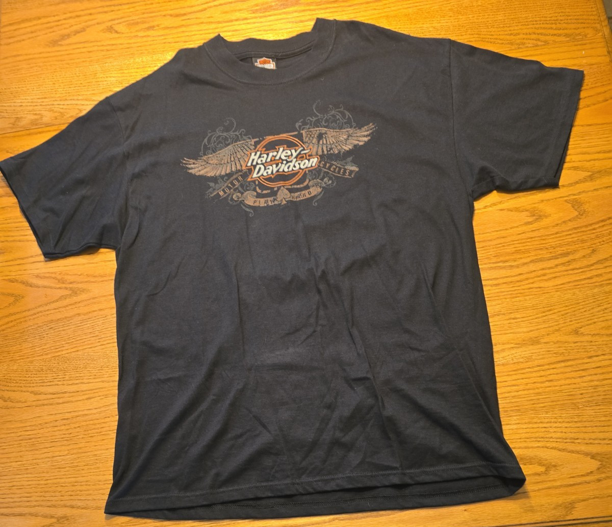 Harley Davidson 2009 Eagle Graphic Mens XL Black T-shirt Cincinnati Harley USA gallery