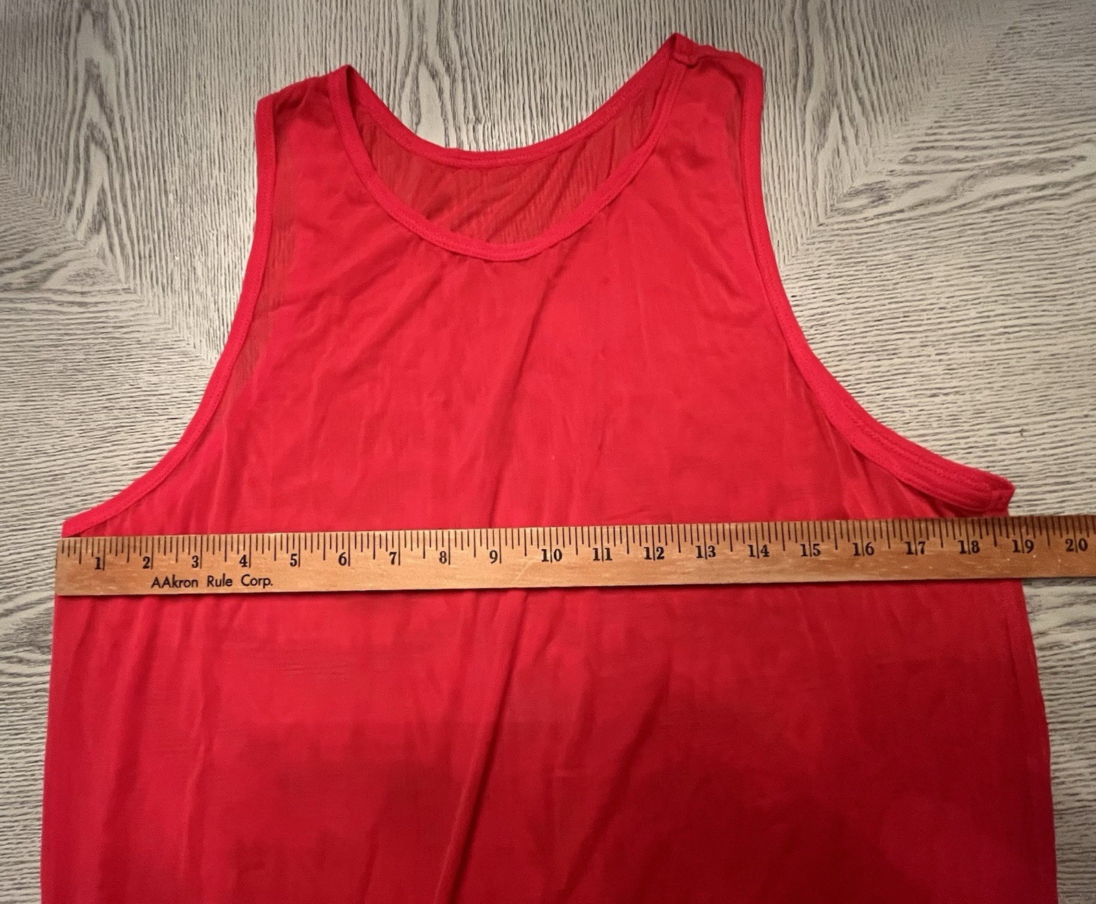 Go Softwear Men’s Sleeveless Red Mesh Tank Top Sz.XL See Through Fishnet gallery