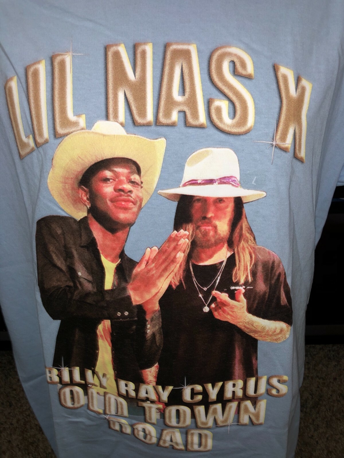 The Thread Shop Mens Lil Nas X Casual Light Blue Graphic Tee T Shirt Size Large gallery