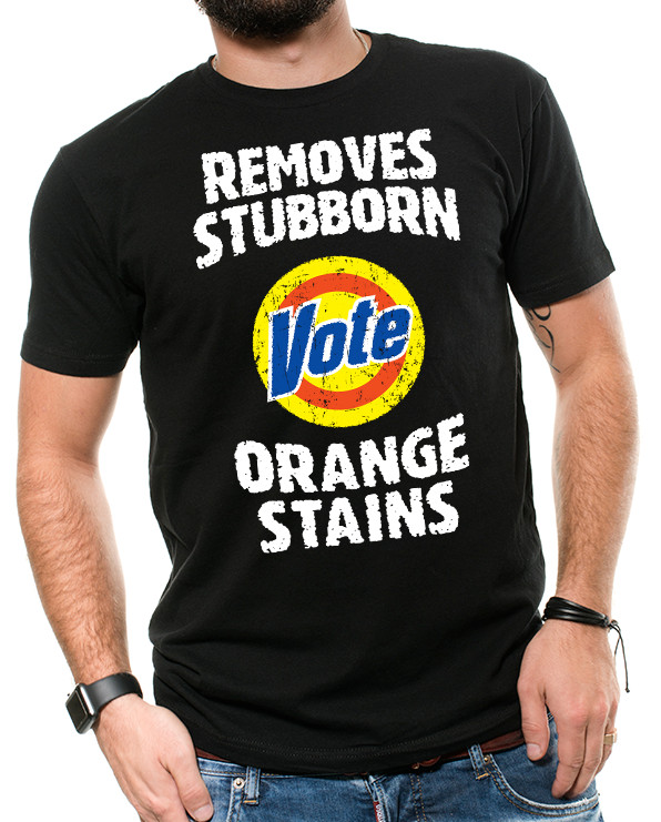 Anti trump shirts Vote Removes Stubborn Orange Stains Funny Political T-Shirt gallery