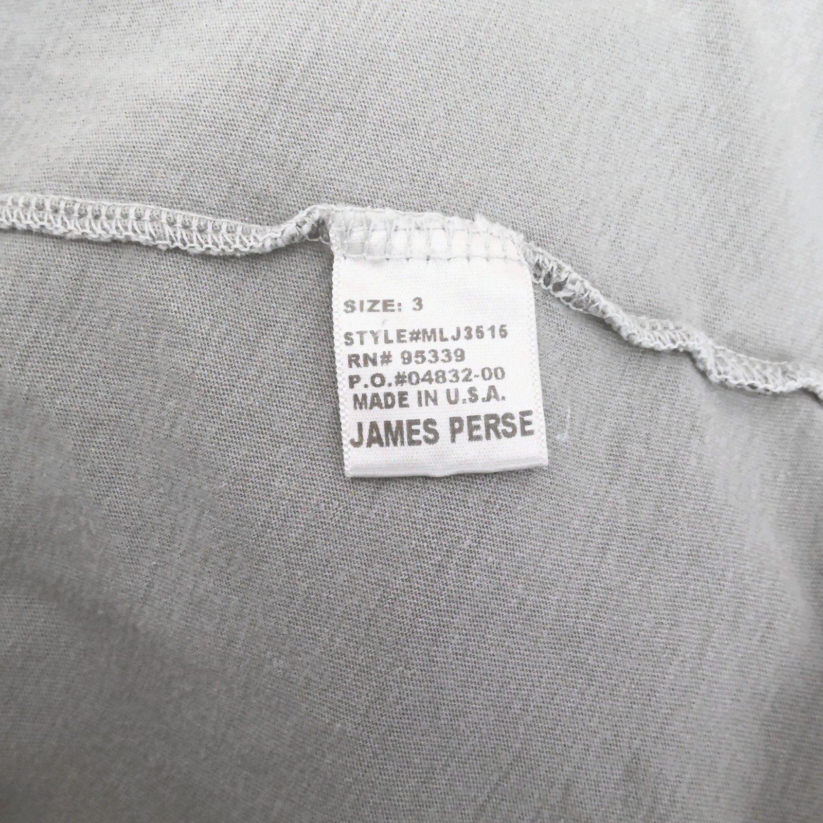 Standard James Perse Men's La Costa Malibu Tee Gray W/ Black & White Sz 3 (L) gallery