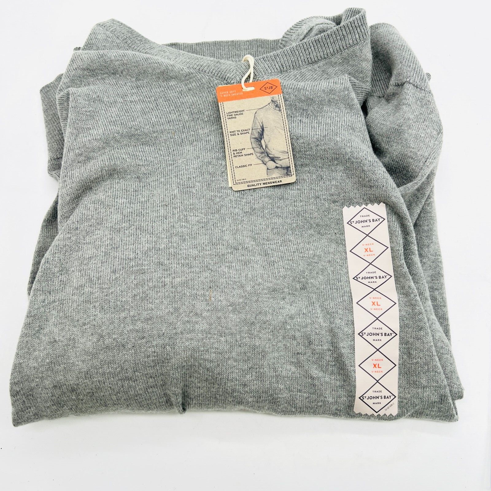 NEW St Johns Bay XL Men's Thermal Henley Shirt Long Sleeve Gray Heather gallery