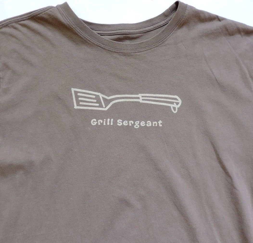 Life Is Good Sleep Shirt Mens Size Medium Brown Grill Sergeant Semi-Fitted gallery