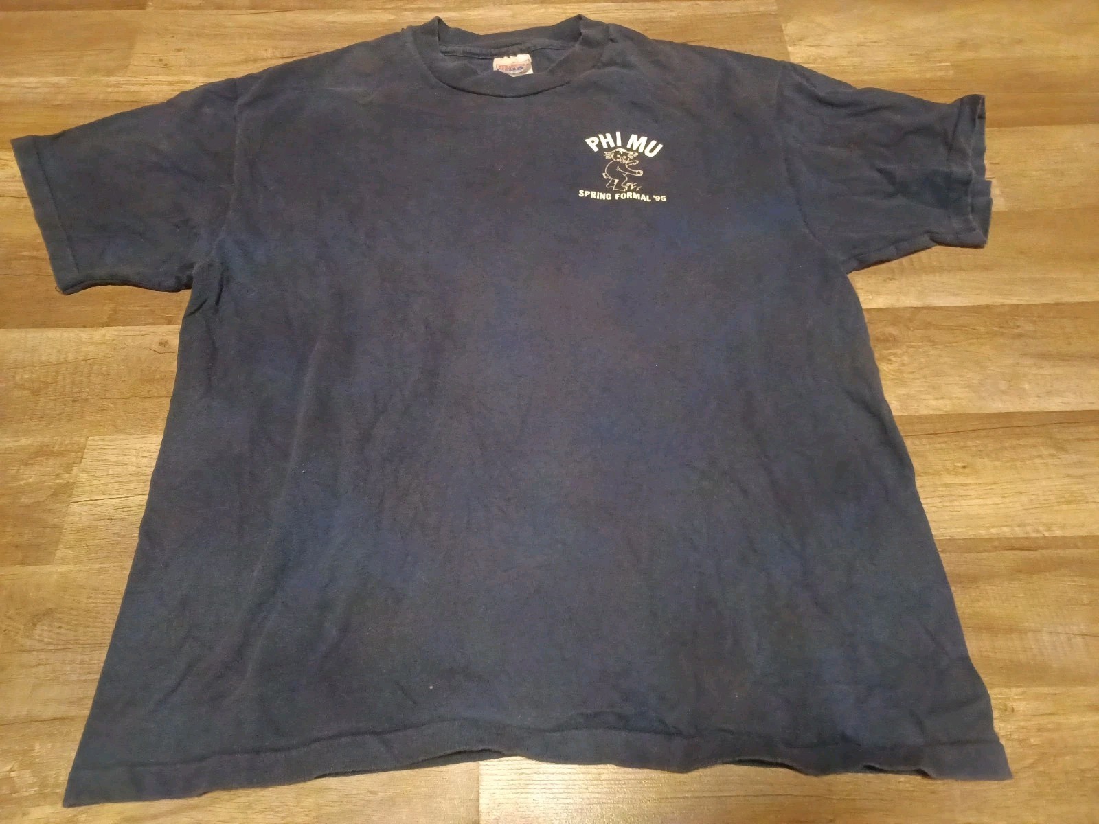 Vintage 90's 1995 Phi Mu Sorority Spring Formal College Double-Sided T-Shirt XL gallery