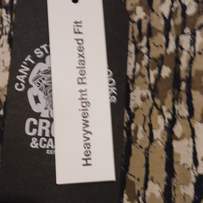 Crooks & Castles Heavyweight Relaxed Fit Brown Camo Crew Tee XXL Big & Tall gallery