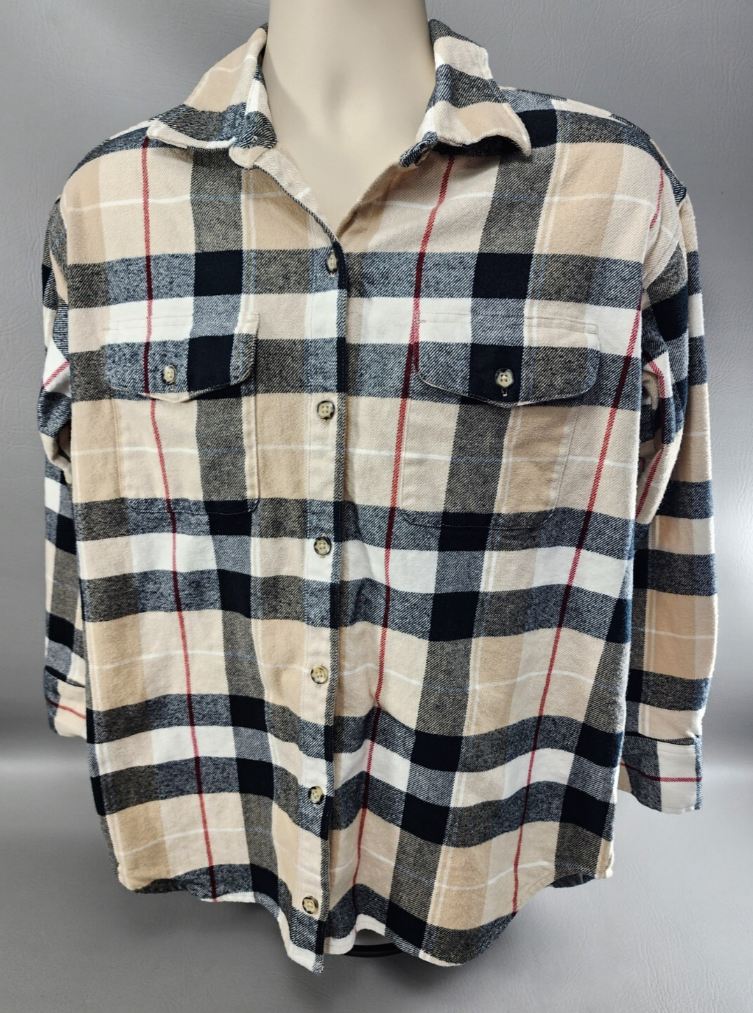 Naturals Reflections - Safari Plaid Fireside Flannel Shirt - Size Unisex Medium gallery