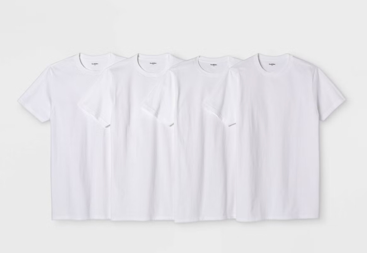 Goodfellow & Co Classic Crew-Neck T Shirts XXL (50/52) 4 PACK BRAND NEW 50% 0FF gallery