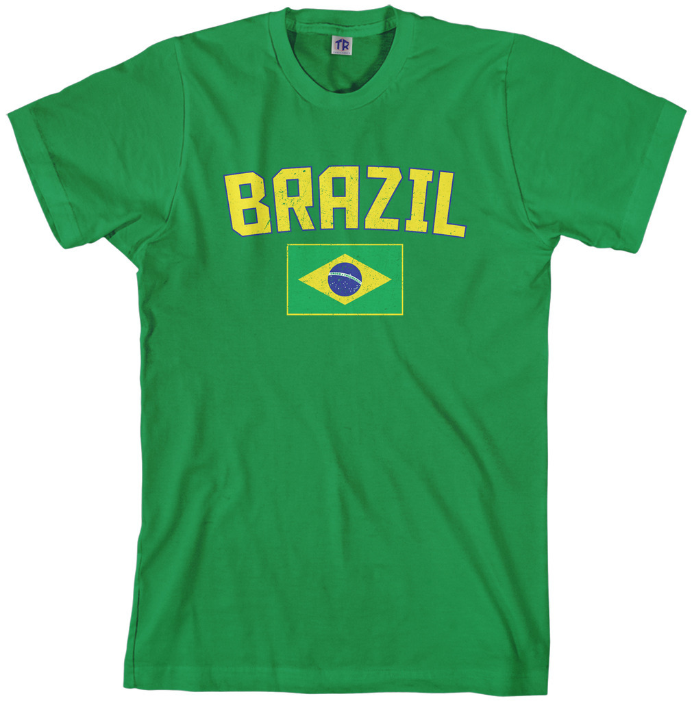 Threadrock Men's Brazil Flag T-shirt Brazilian Rio de Janeiro gallery