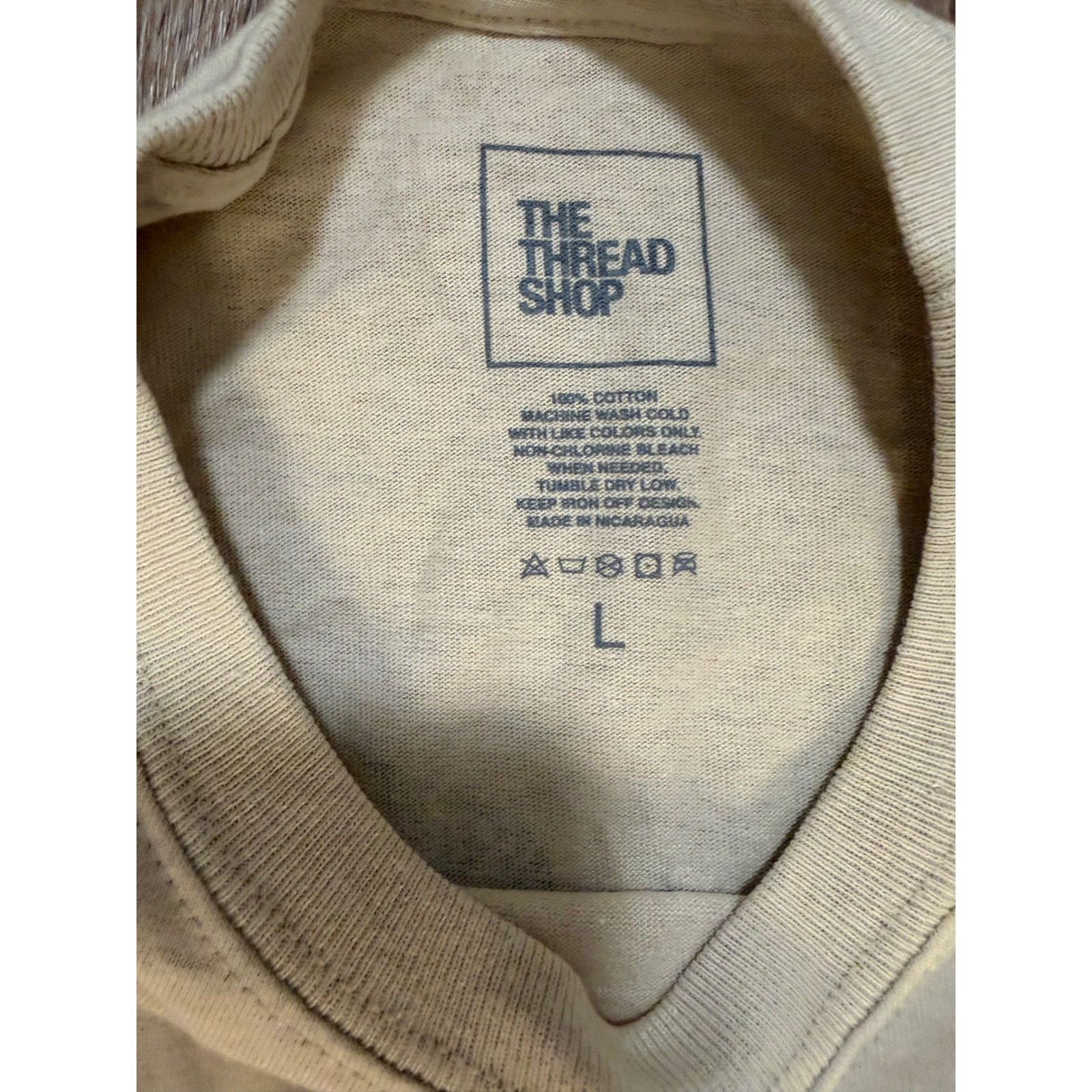 The Thread Shop Men Long Sleeve Tour Graphic T-Shirt Cream Neon Lime Large gallery