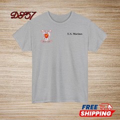 1st Battalion 7th Marine Regiment USMC Small Logo T-Shirt S to 5XL Made In USA