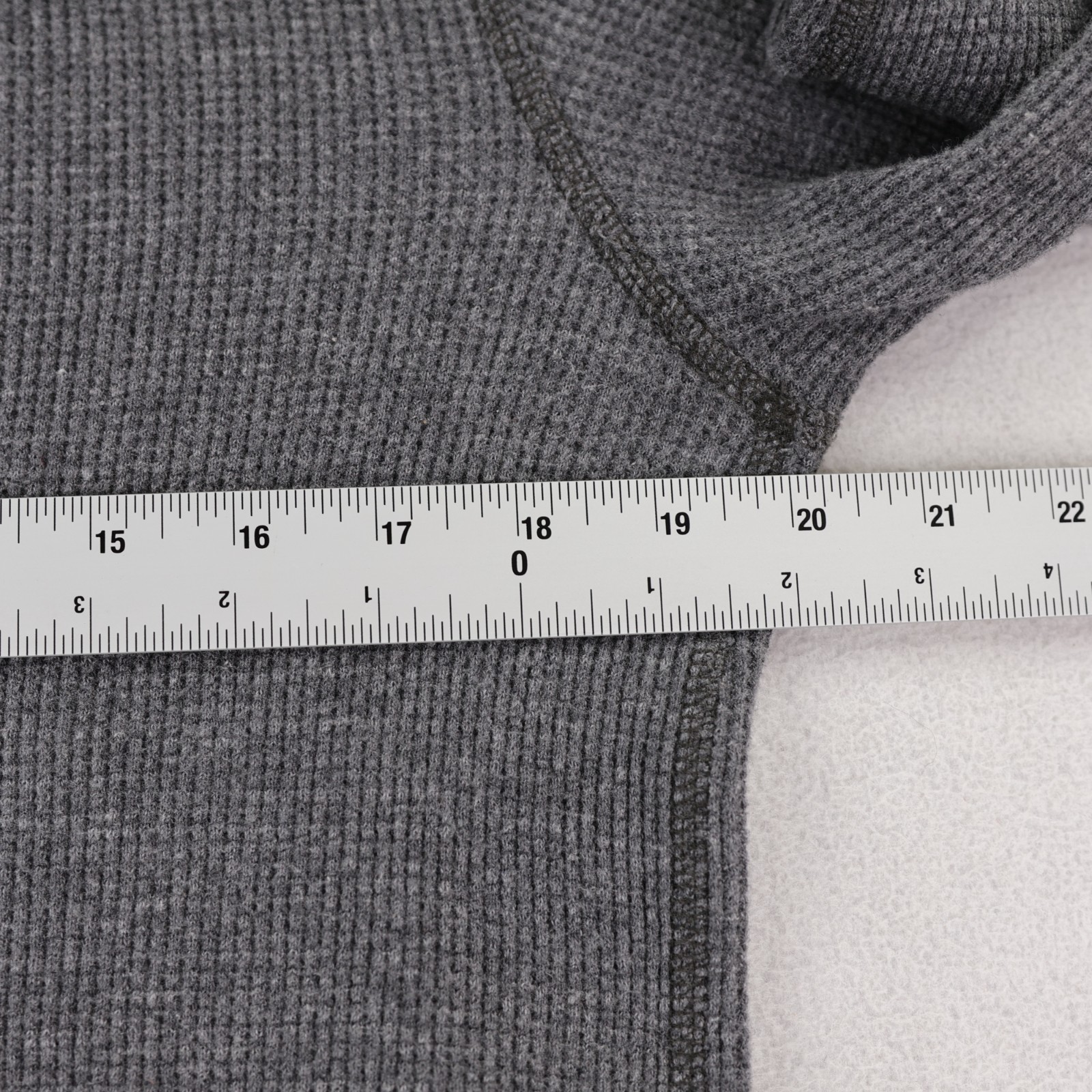 Wallace & Barnes Waffle Henley Shirt Men's Medium Tall Gray Thermal Long Sleeve gallery