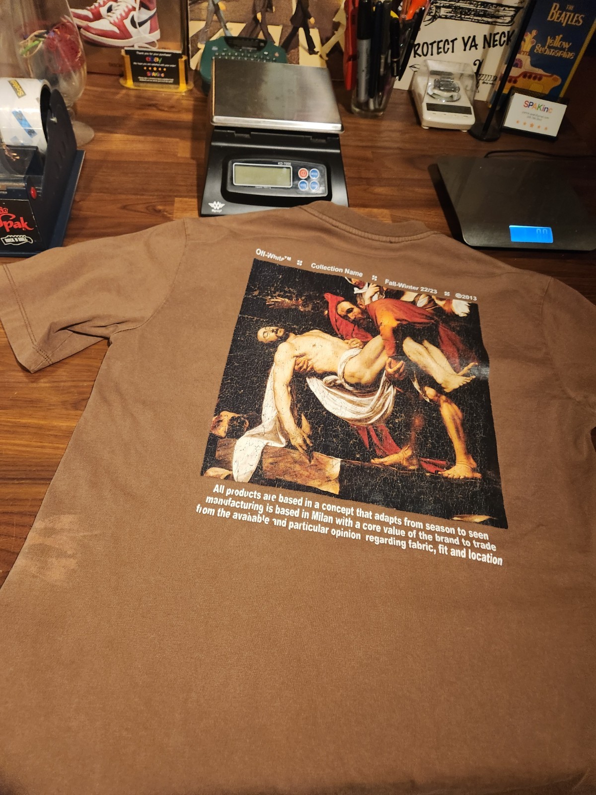Men's Size Large OFF-WHITE Fall Winter 22/23 Tshirt Short Sleeve ITALY PreOwn gallery