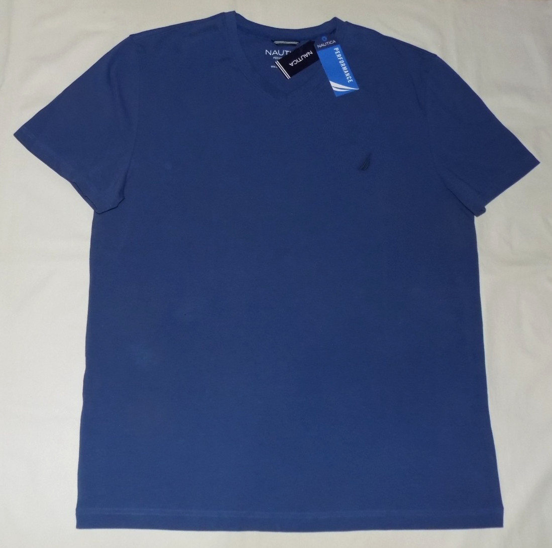 Nautica Men's Active Stretch Performance V-Neck T-Shirts Undrcurent XL New gallery