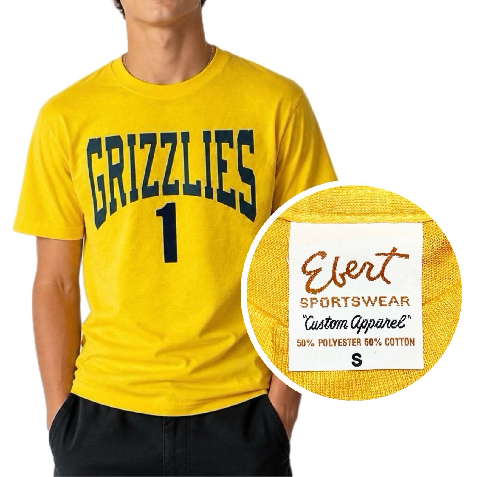 Vintage Ebert Sportswear Grizzlies Parks Rec Tshirt 80s Single Stitch Tee - S gallery