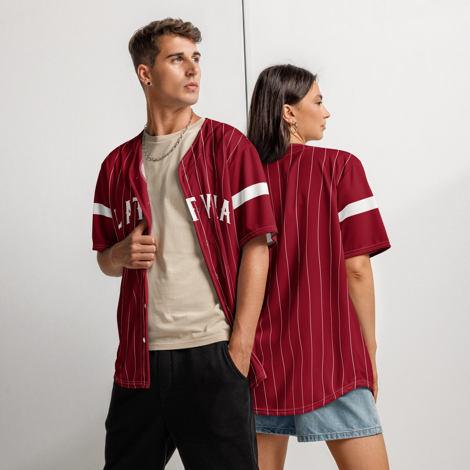 Latvia Baseball Jersey, Adult Unisex, Moisture Wicking, Eco Friendly gallery