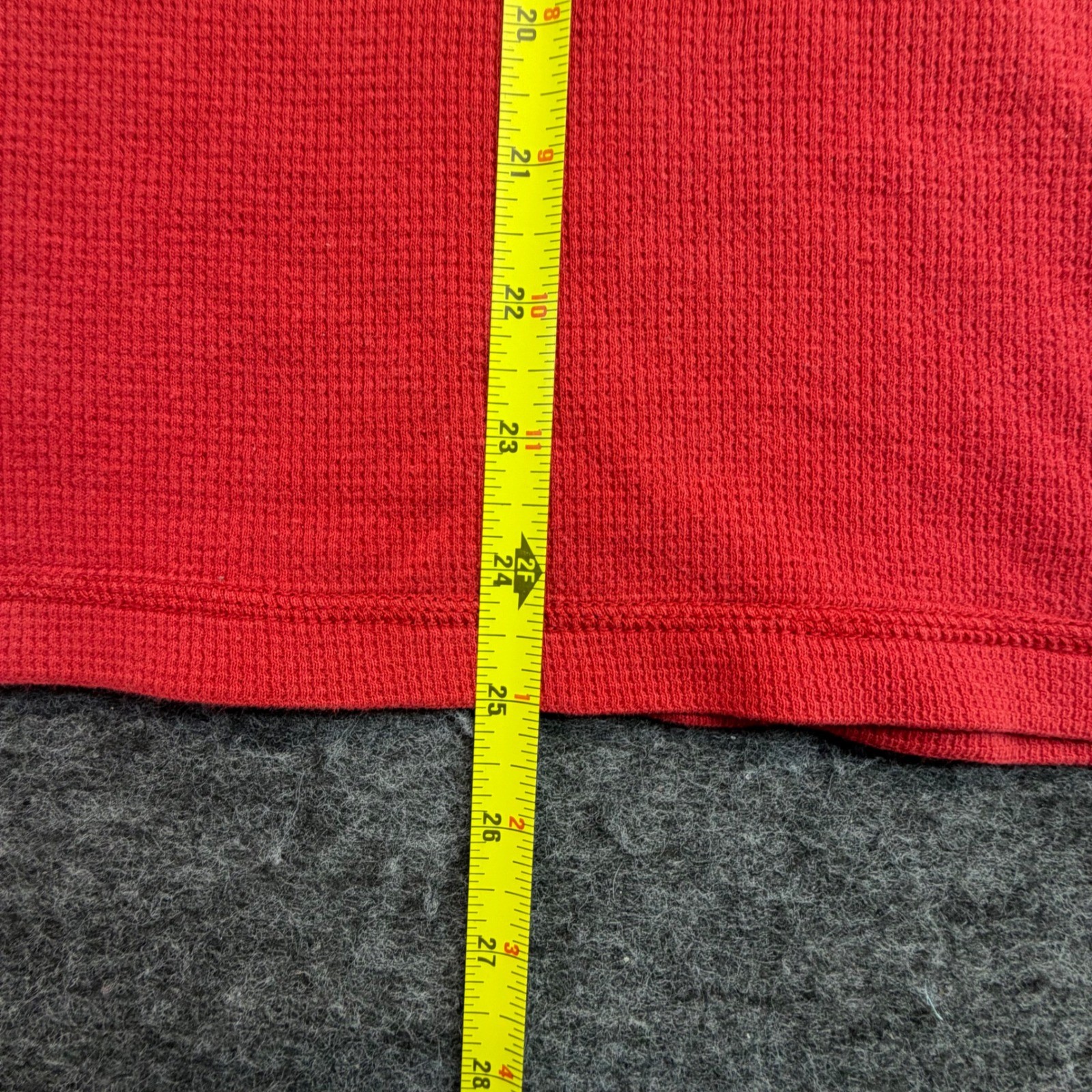American Eagle Thermal Shirt Mens Medium Red Waffle Knit Long Sleeve Vintage Fit gallery