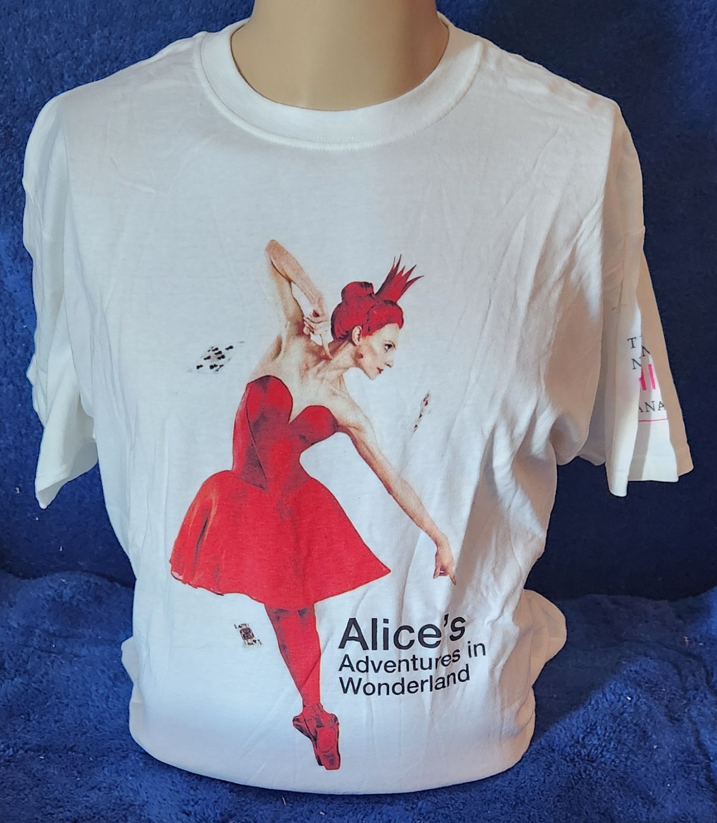 Alice’s Adventures In Wonderland – Large T-Shirt – White – NEW