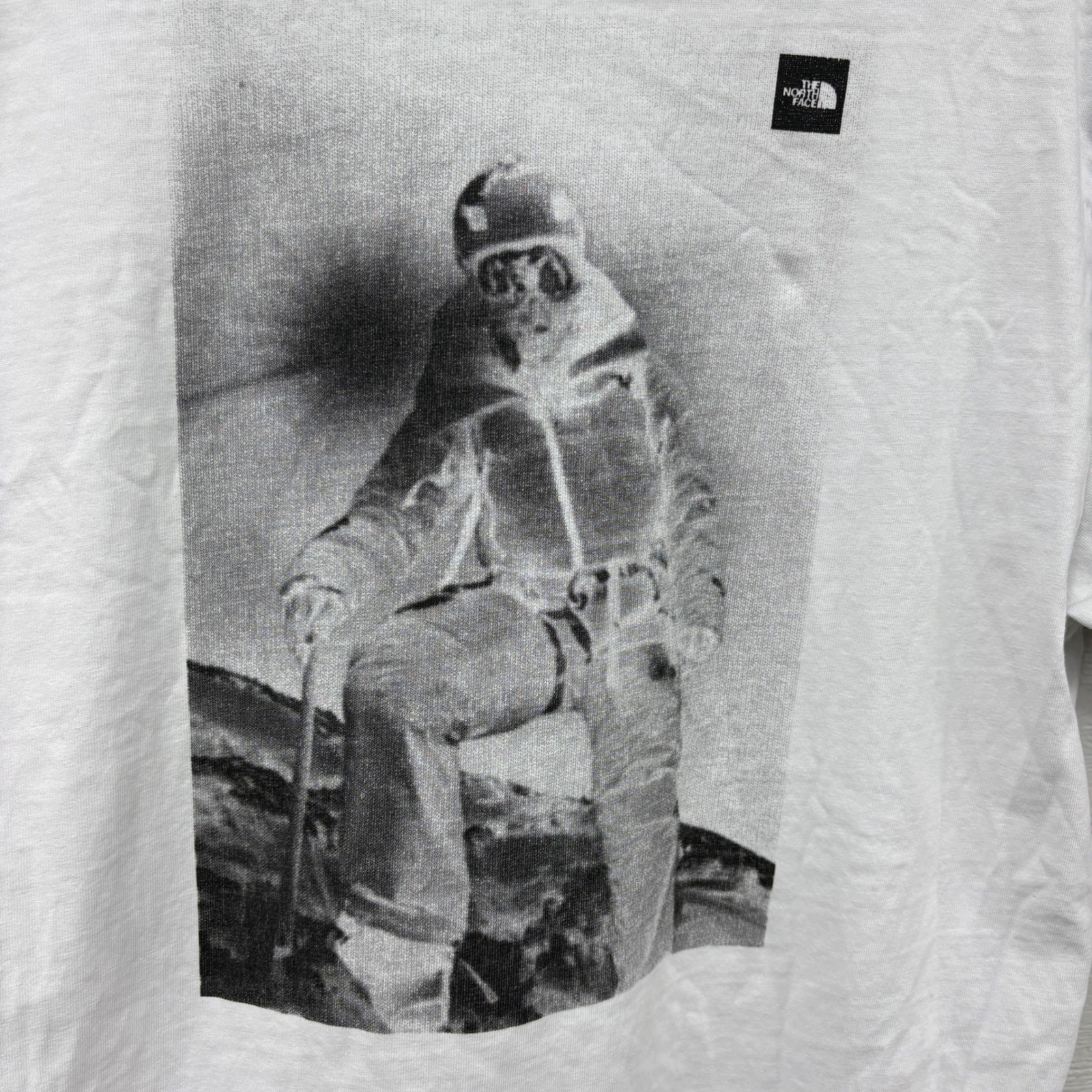 North Face Circular White Graphic T-shirt Expedition ski Euro Rare medium gallery