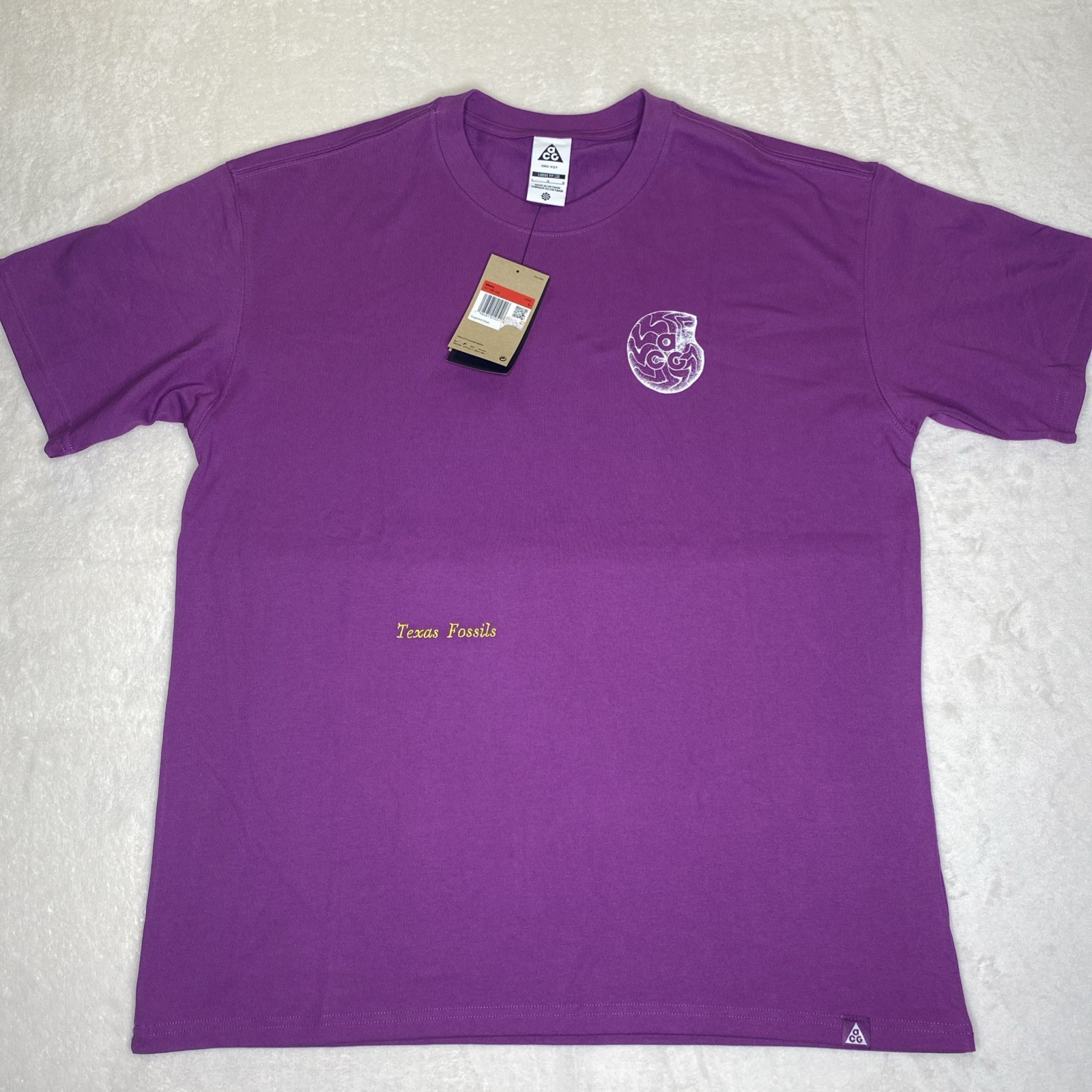 nike acg dri fit shirt Men’s Large Purple Texas Fossils New HV1296-505 Tee T gallery