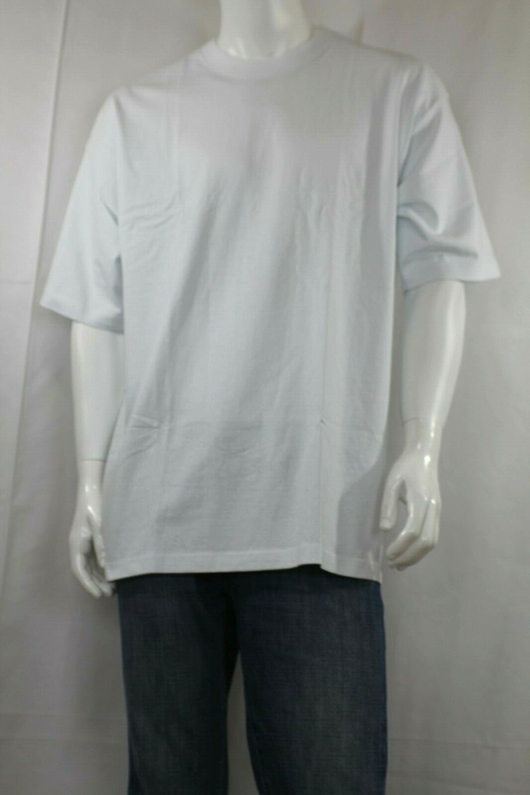 Big and Tall Men Heavy Weight Plain T-shirts S/S Cotton White XLT-5XLT gallery