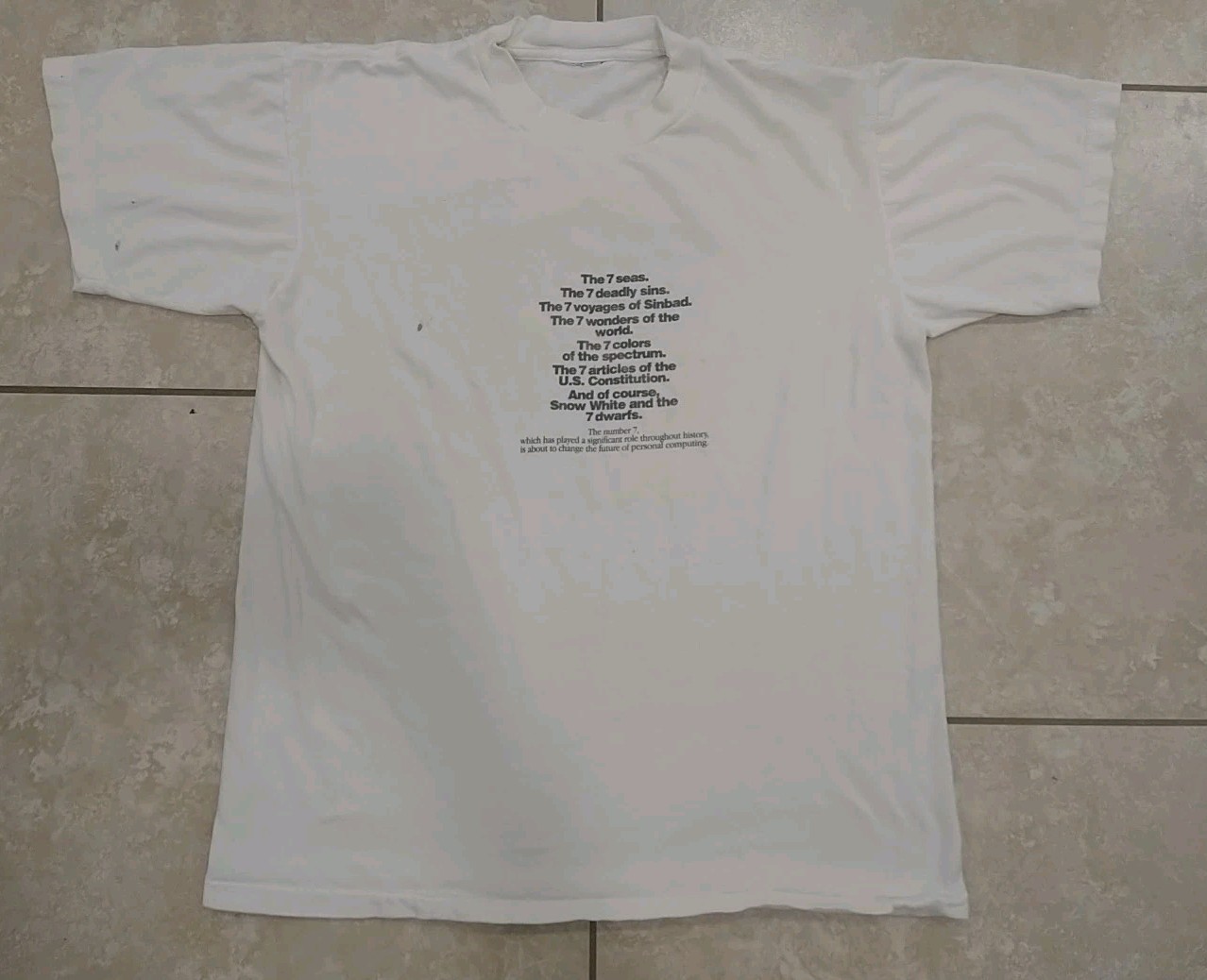 Vtg Apple Macintosh System 7 1991 T Shirt See Measurements gallery