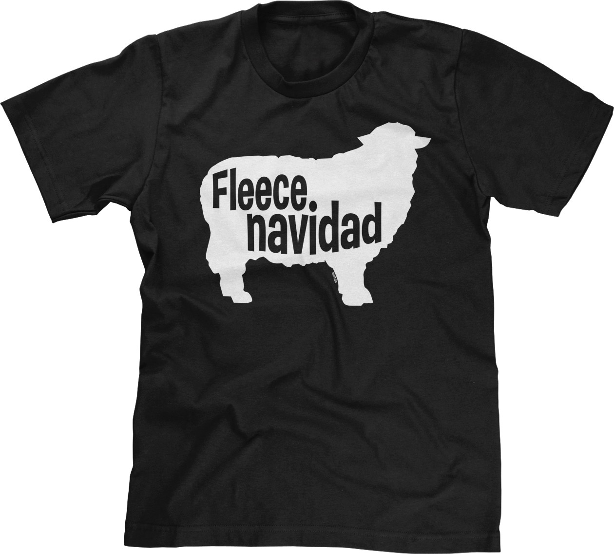 Fleece Navidad Merry Christmas Funny Spanish Pun Humor Dad Joke Parody Mens Tee