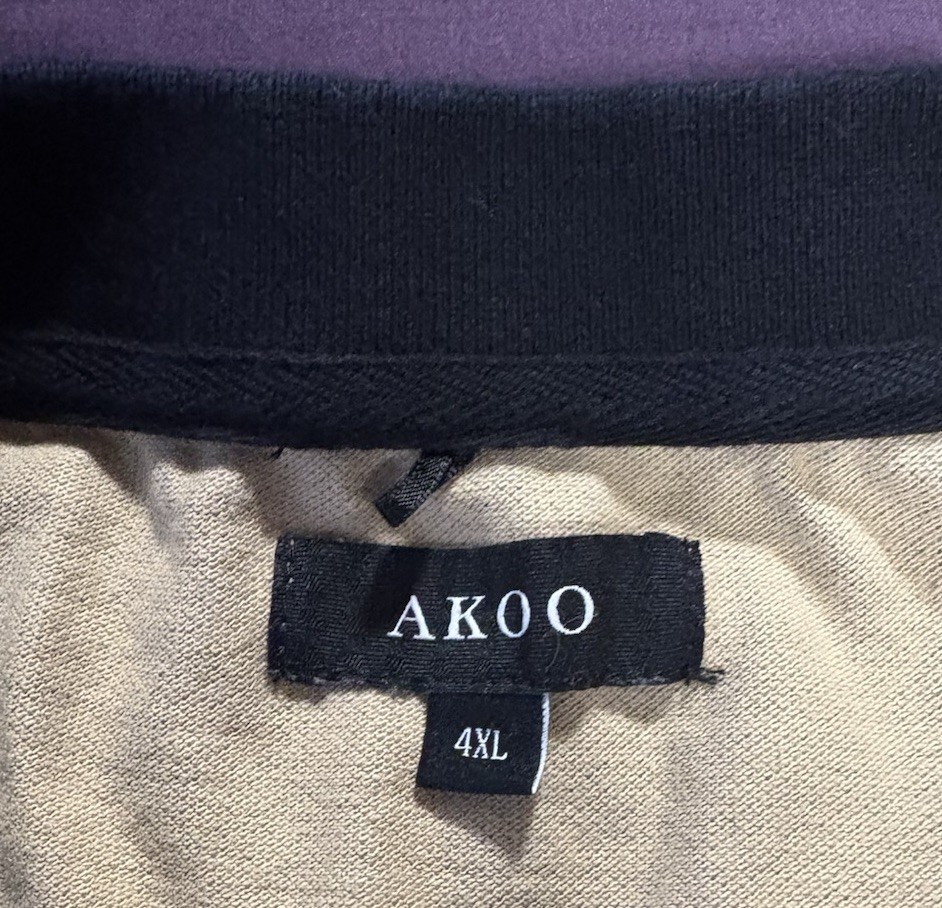 Vintage Polo Shirt T Shirt Large Akoo Camouflage Print Multicoloured Tee 4xl gallery
