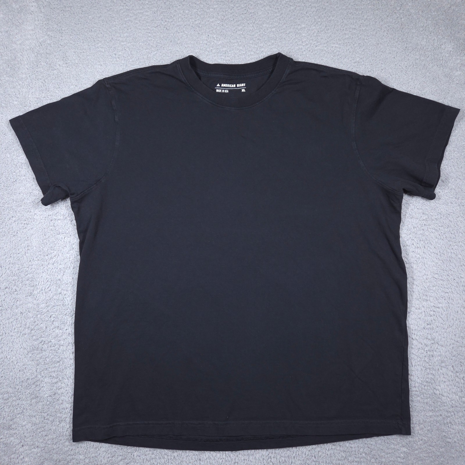 American Giant T-Shirt Men’s XL Black Crew Neck Midweight 100% Cotton Tee