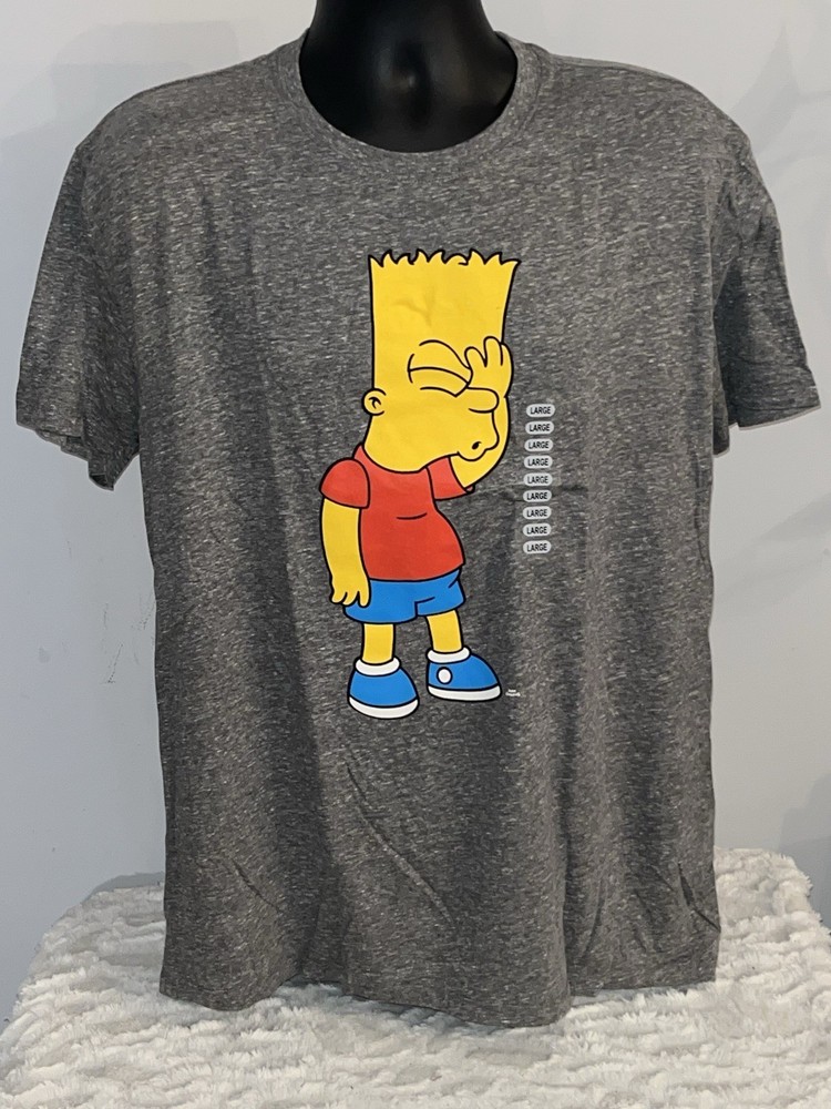 THE SIMPSONS ANIMATED BART SIMPSON GRAPHIC SHIRT MENS LARGE NWT