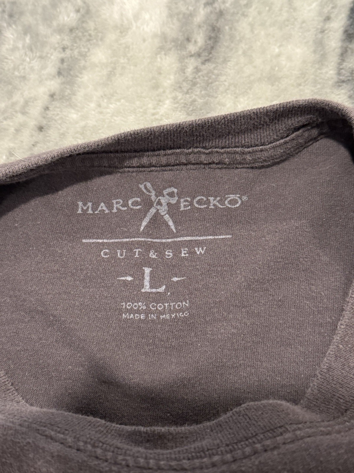 Marc Ecko Cut & Sew 3d Embroidered Black Graphic T Shirt Mens Large L Y2k gallery