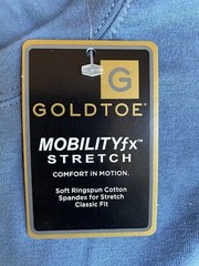 GoldToe Mens Mobility FX Stretch Short Sleeve Cotton T Shirt TEE Rare Size M NWT