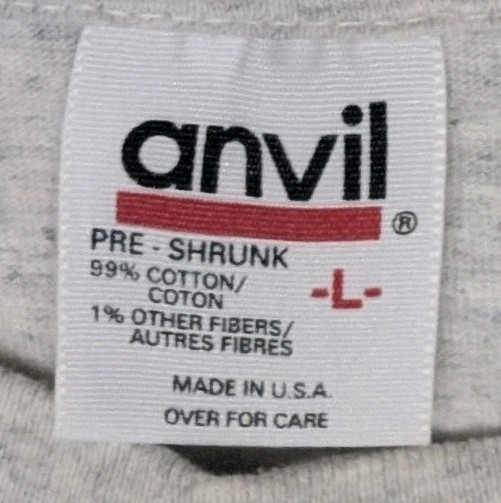 Vintage Anvil Alaska Crest T-Shirt Mens Large Gray Single Stit Moose Embroidery gallery