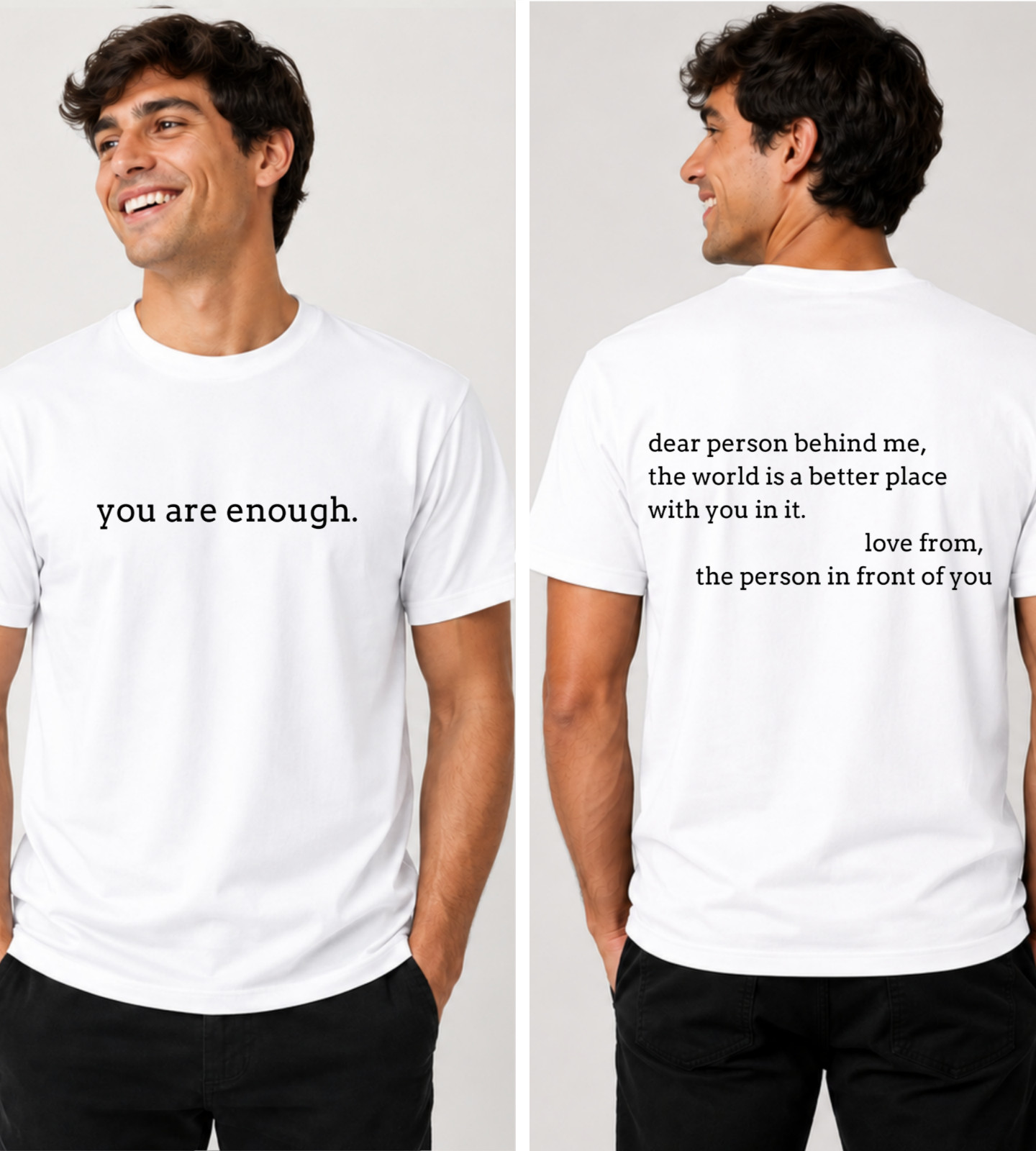 You Are Enough Inspirational T Shirt Positive Message Graphic Tee Unisex gallery