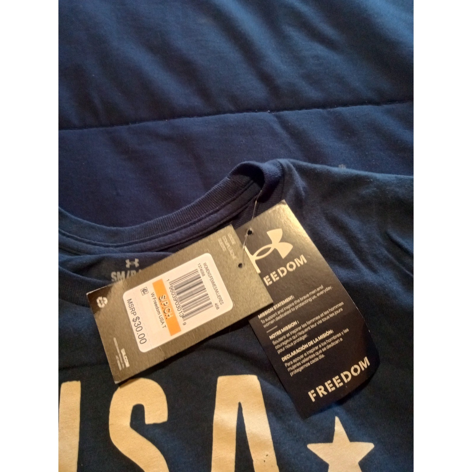 NWT Under Armour Men's Freedom Vintage 1 T-Shirt Blue Size S gallery