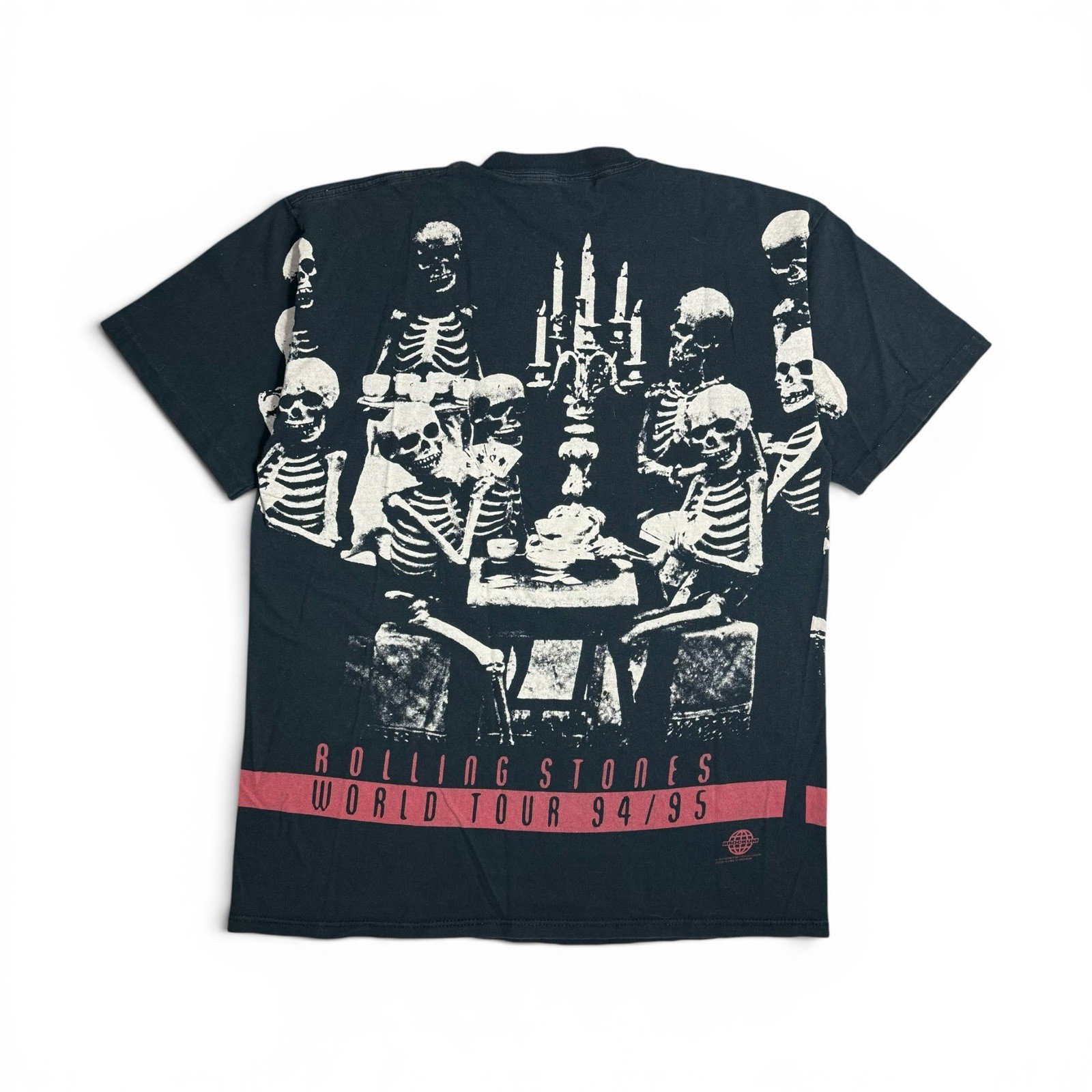 Rolling Stones 1994 Voodoo Lounge Skeleton AOP T-Shirt Black XL Vintage gallery