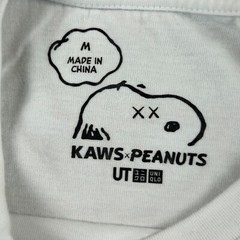 KAWS x Peanuts Shirt Mens Medium White Joe Kaws Snoopy Crewneck Streetwear Y2K