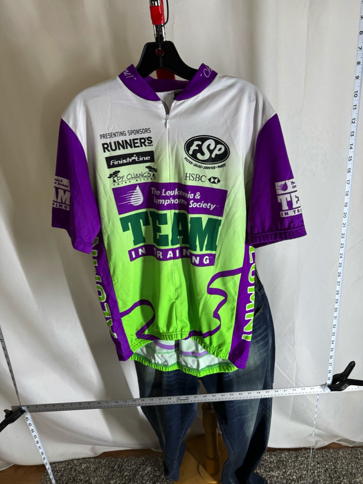 F2R Leukemia Team Training Bicycle Cycling Jersey Shirt Large L