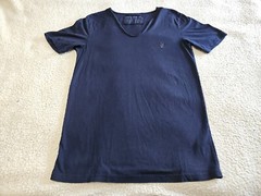 ALLSAINTS Spitalfields Jacks Place Blue S/S Tonic Scoop Neck Shirt Sz XS