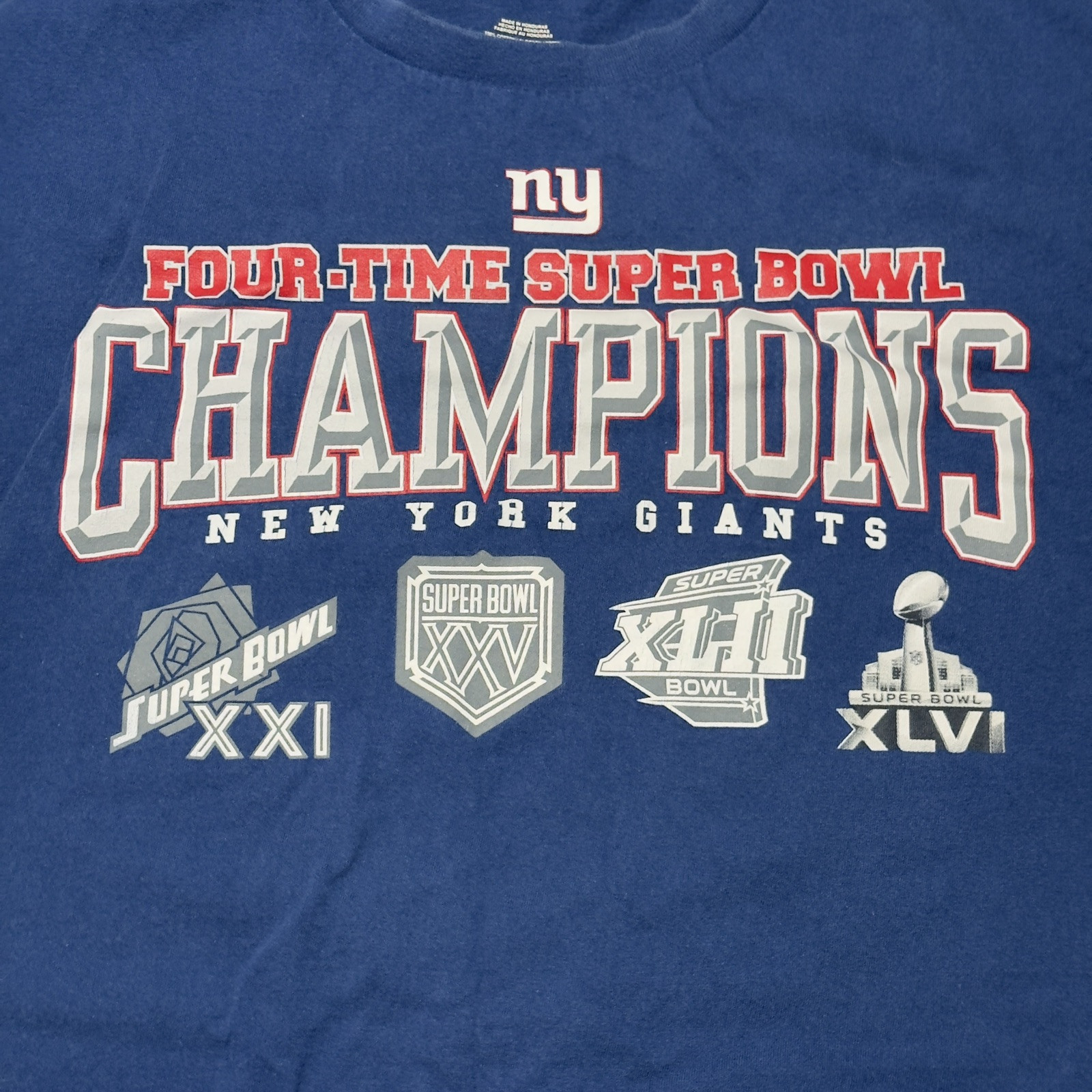 NFL Team New York Football Giants Super Bowl Champions LS T Shirt Size XL gallery