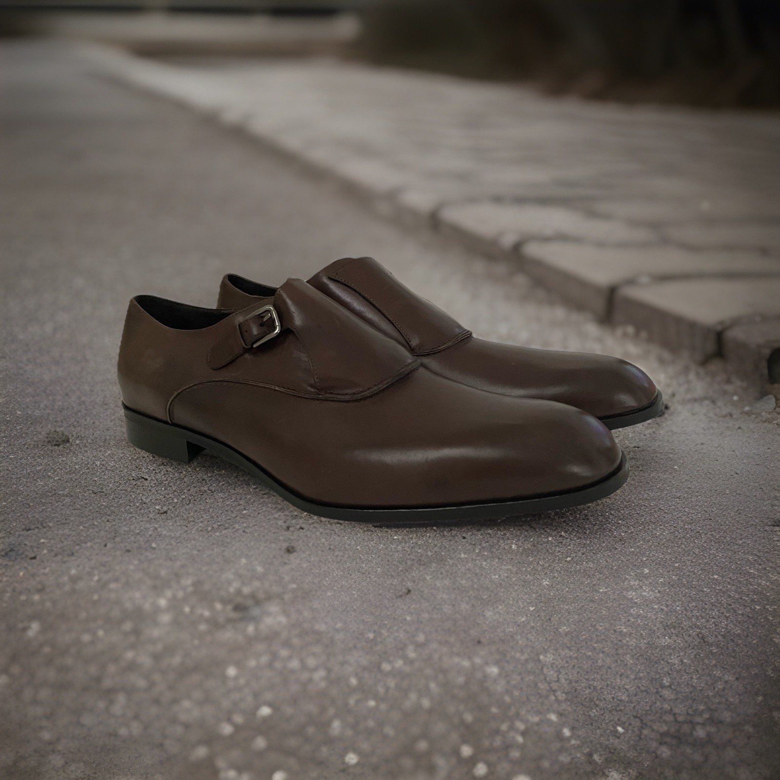 Donald J Pliner Men Sergio-TK Monk Strap Shoes 15M Expresso Brown Italian New gallery